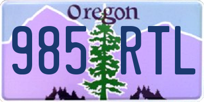 OR license plate 985RTL