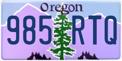 OR license plate 985RTQ