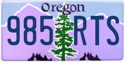 OR license plate 985RTS