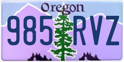 OR license plate 985RVZ