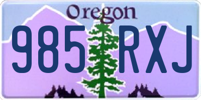 OR license plate 985RXJ