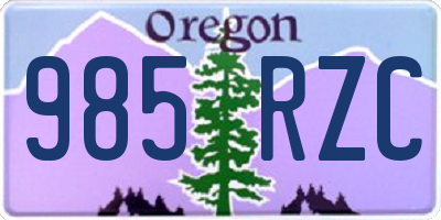 OR license plate 985RZC