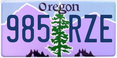 OR license plate 985RZE