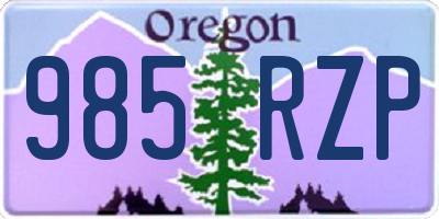 OR license plate 985RZP
