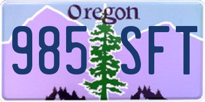 OR license plate 985SFT