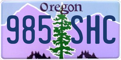 OR license plate 985SHC