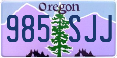 OR license plate 985SJJ
