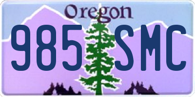 OR license plate 985SMC