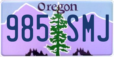 OR license plate 985SMJ