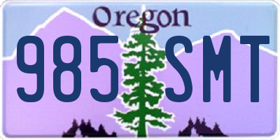OR license plate 985SMT
