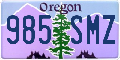 OR license plate 985SMZ