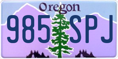 OR license plate 985SPJ