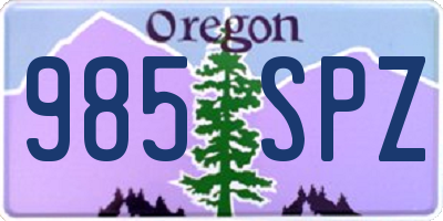 OR license plate 985SPZ