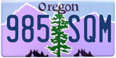 OR license plate 985SQM