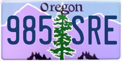 OR license plate 985SRE