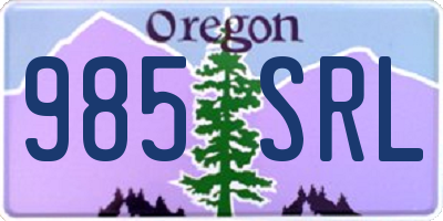 OR license plate 985SRL