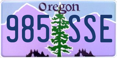 OR license plate 985SSE