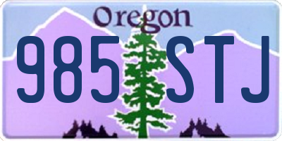 OR license plate 985STJ