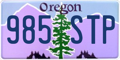 OR license plate 985STP