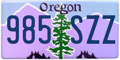 OR license plate 985SZZ
