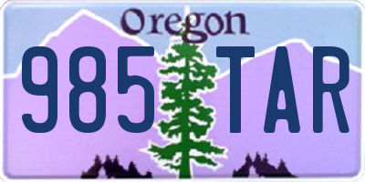 OR license plate 985TAR