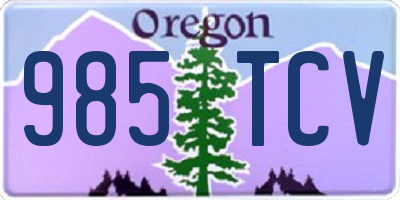 OR license plate 985TCV