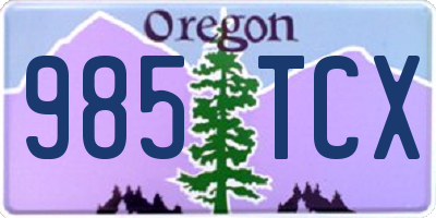 OR license plate 985TCX