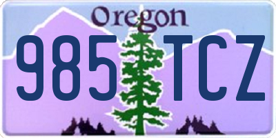 OR license plate 985TCZ