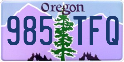 OR license plate 985TFQ