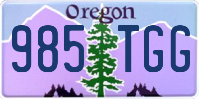 OR license plate 985TGG
