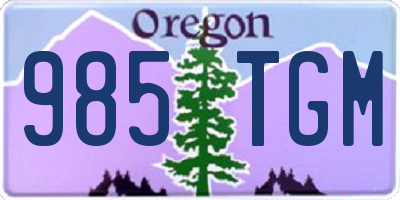 OR license plate 985TGM