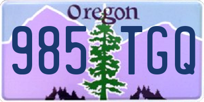 OR license plate 985TGQ