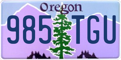 OR license plate 985TGU