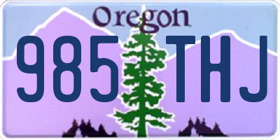 OR license plate 985THJ