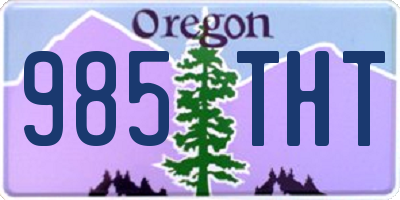 OR license plate 985THT