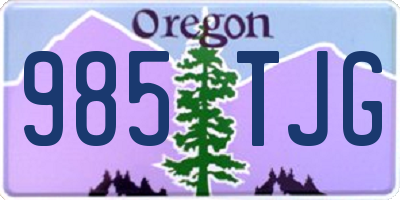 OR license plate 985TJG