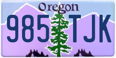 OR license plate 985TJK