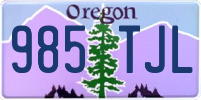 OR license plate 985TJL