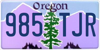 OR license plate 985TJR