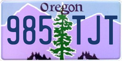 OR license plate 985TJT
