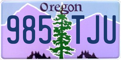 OR license plate 985TJU