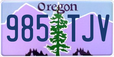 OR license plate 985TJV