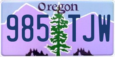 OR license plate 985TJW