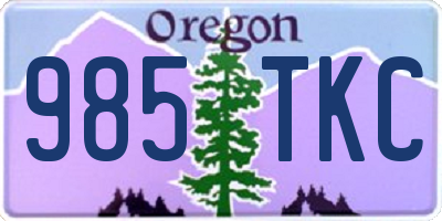 OR license plate 985TKC