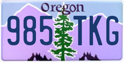 OR license plate 985TKG