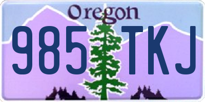 OR license plate 985TKJ