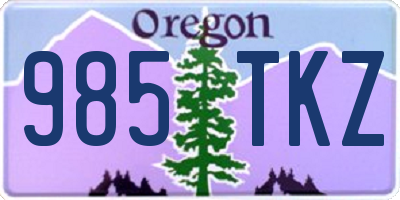 OR license plate 985TKZ