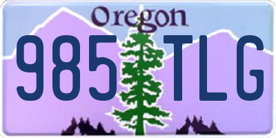 OR license plate 985TLG