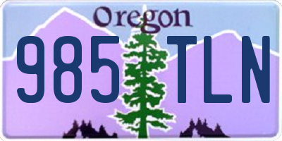 OR license plate 985TLN