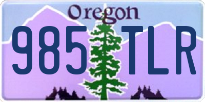 OR license plate 985TLR